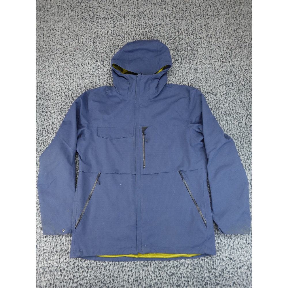 Mountain Hardwear Mens Large Blue Ripstop Hooded‎ Jacket Technical Shell L